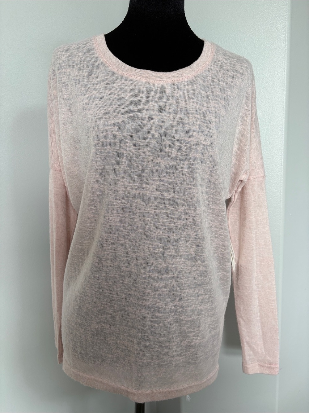Women's Lightweight Long Sleeve Tee - Blush Pink
